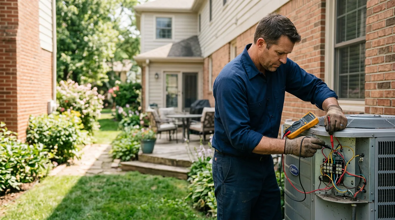 HVAC technician working near North Adams, MA
